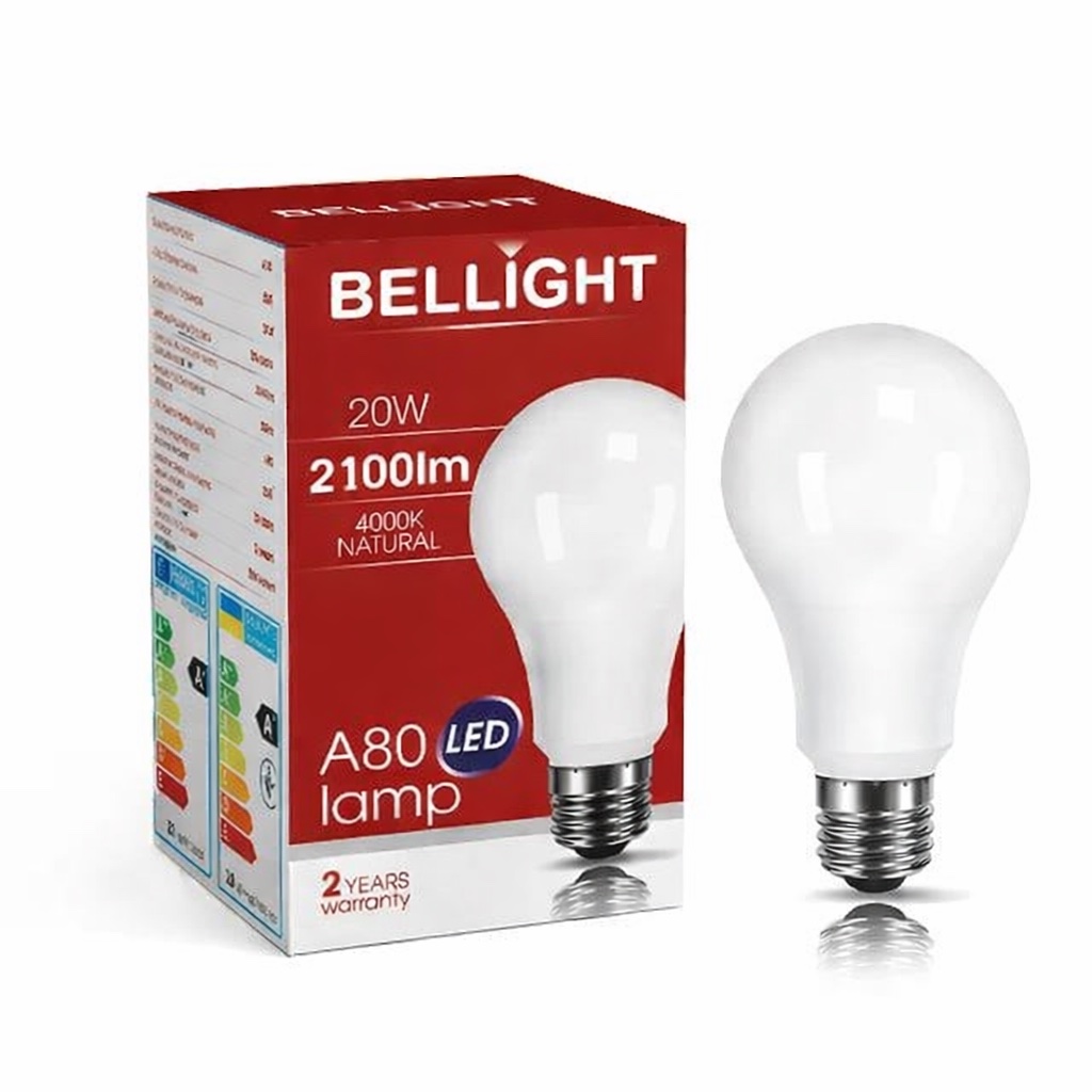 Лампа світлодіодна Bellight LED A80 220V/20W E27 4000K